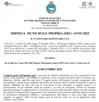 IMPOSTA MUNICIPALE PROPRIA (IMU) ANNO 2022