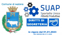 Istituzione dei Diritti di Segreteria dello SPORTELLO UNICO ATTIVITA&#039; PRODUTTIVE (S.U.A.P.), art. 4, comma 13, D.P.R. n.160/2010